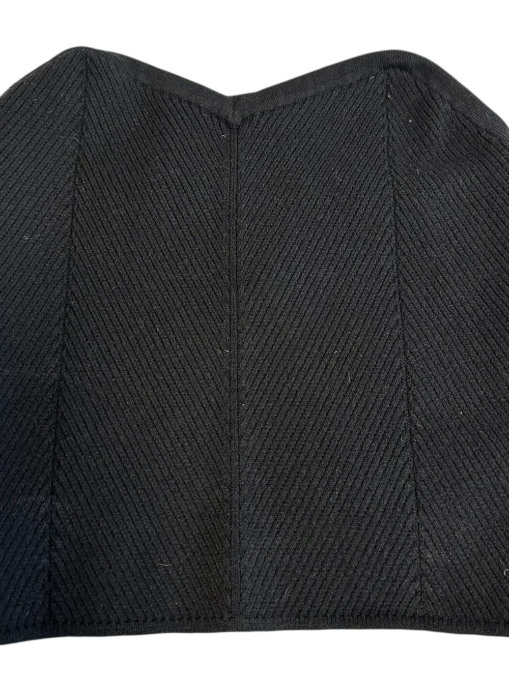 Aerie Ribbed Sweater Tube Top Black Medium Heavyweight Knit Strapless Crop